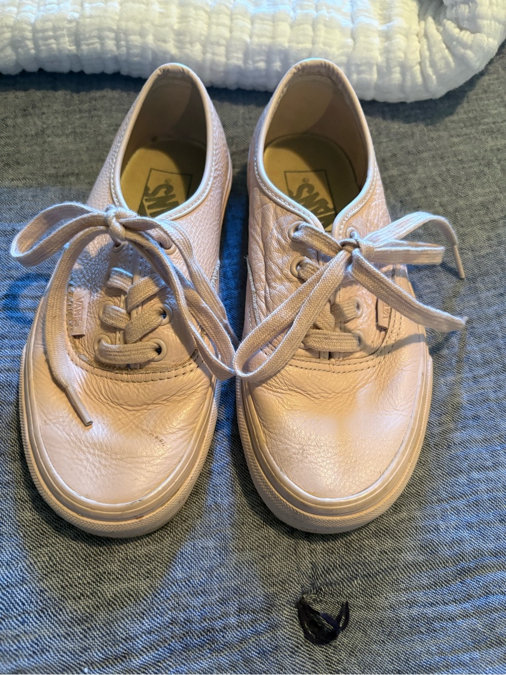 Vans Pink Leather Low-Top Sneakers